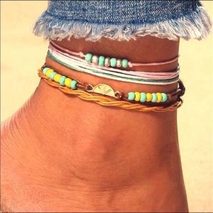 Ocean Dream Summer set  yellkow Lemon Anklet
